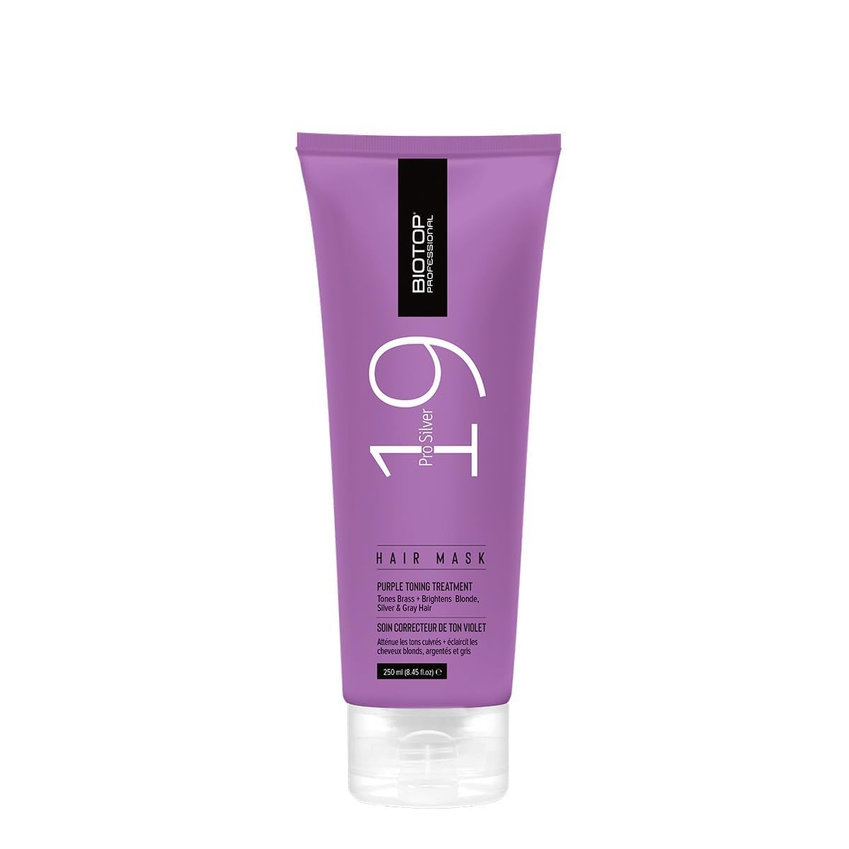 Biotop Professional 19 Pro Silver Hair Mask 250ml | Neutralizes unwanted Yellow & Brassy Tones | for Blonde, White & Silver Hair Tones | Paraben, SLS & Sulfate free | Blonde Shampoo for Men & Women-image-41