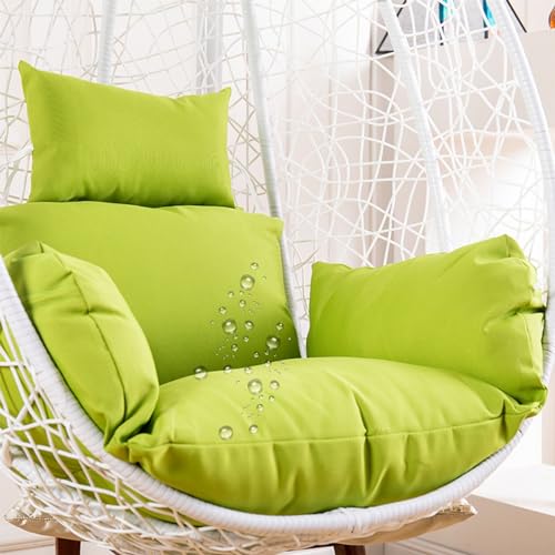Coussin chaise papasan vert imperméable surdimensionné avec appui-tête