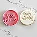 Happy Birthday 3D Cookie Cutter and Stamp Set, 3D Mold for Parties, Happy Birthday Celebrations, for Fondant, Crafts, and Dough for All Ages, 3.15 Inches