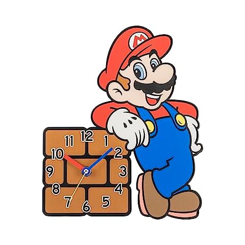Disney Super Mario Shaped Wall Clock for Kids Cover