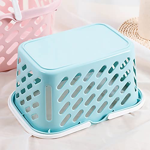 Nuobesty Shopping Basket Toy, Mini Grocery Basket With Handles Storage Basket Pretend Play Toy For Kids Party Supplies Blue #TOP4