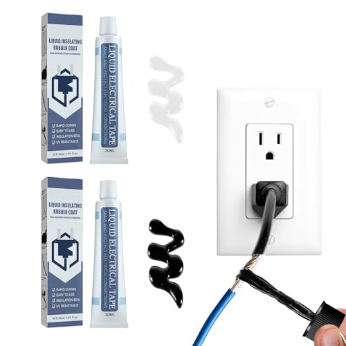 Ruban Électrique Liquide,2PCS Colle de Ruban Isolant Liquide,Liquid Electrical Tape,Revêtement En Caoutchouc Isolant Liquides,Gel Isolants Electrique,Colle Isolante...