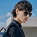 AVAWAY Square Polarized Sunglasses for Men - UV400 Protection Retro Fashion Acetate Driving Shades (Black Frame/Gray Lens)