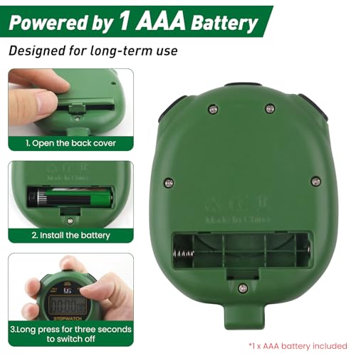 LIGHIGH Simple Stopwatch Timer, Large Display, Single Lap, Ideal for Kids, Track & Field, Sports, Coaches - Image 6