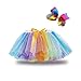Toddlers Kids Baby Girls Layered Tulle Ballet Rainbow Tutu Skirt Dress Up Colorful Princess Fashion Clothes (Yellow, 9-11 Years)