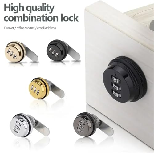 Serrure combinaison 3 chiffres pour tiroir armoire meuble - 4