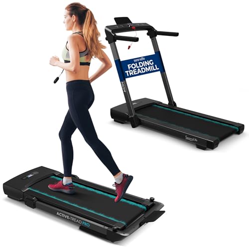 Serenelife 2-In-1 Foldable Treadmill &Amp; Under-Desk Walking Pad - Compact Running Machine With 12 Pre-Set Programs, Supports Bluetooth, Fitshow, Kinomap, &Amp; Zwift Apps, 265 Lb Capacity | 54 X 26 X 44 In