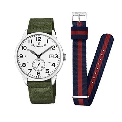 Preisvergleich Produktbild Festina Herren Analog Quarz Uhr mit Stoff Armband F20347 / 1