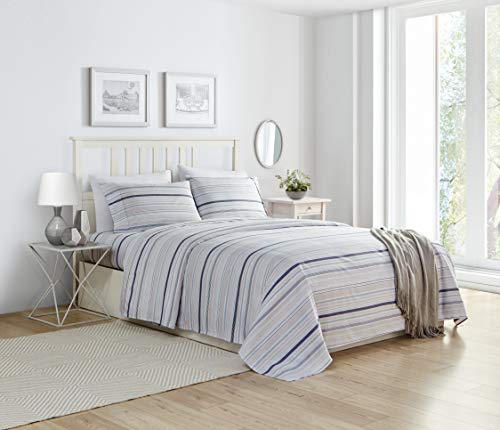 Elegant Comfort Ultra-Soft Double Brushed 4-Piece Microfiber Sheet Set. Beautiful Tropical Patterns, And Vibrant Solid Colors, Luxury, All-Season Bed Sheet Set - Multi-Colored Stripes, Twin #TOP17