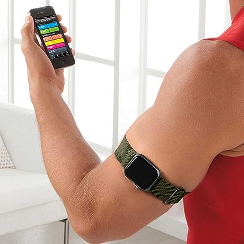 Image of Easuny 5 Pack Stretchy Bands Compatible with Apple Watch 40mm 41mm 42mm 38mm 44mm 45mm 46mm Women, Elastic Fabric Nylon Strap Wristband for iWatch SE 3 2 1 Series 11 10 9 8 7 6 5 4 3 Boho Solo Loop