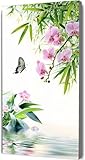Malen Nach Zahlen Bambus,Orchidee Malen Nach Zahlen Erwachsene mit Rahmen 50x150cm,Paint by Numbers ab 5-10 Jahre Mädchen Geschenke,DIY Ölgemälde Set mit Pinseln Acryl,Wanddeko Wohnzimme LE-655