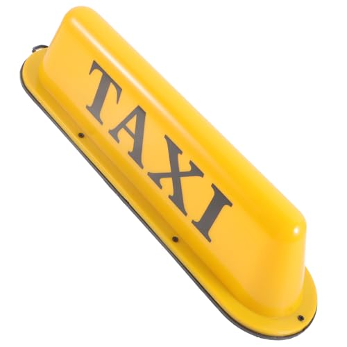 Lámpara de taxi amarilla PRETYZOOM de plástico resistente para techo de coche 1