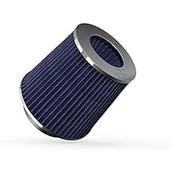 Filtro Conico De Alto Flujo K&N RG-1001BL Filtro Universal, Cromado Coche y Moto