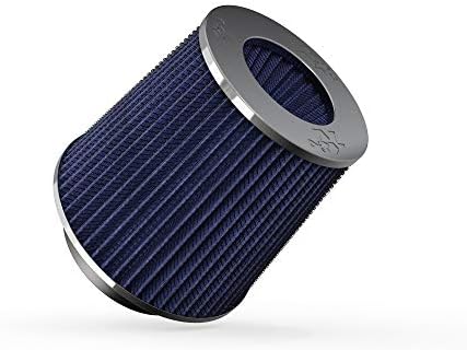 K&N Universal Clamp-On Air Intake Filter: High Performance Premium, Washable, Replacement Filter: Flange Diameter: 4 In, Filter Height: 5.5 In, Flange Length: 1.125 In, Shape: Round Tapered, RG-1001BL