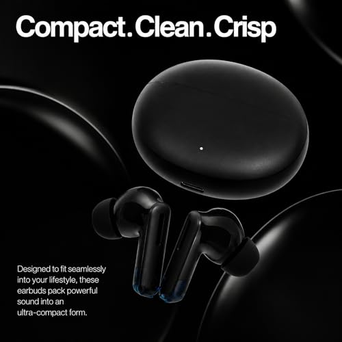 Image of Wireless Bluetooth 5.3 Earbuds with ENC Quad Mic, 40 Hours Playtime, Low Latency Gaming Mode, Deep Bass Stereo Sound, Touch Control, USB-C Charging, in-Ear TWS Earphones