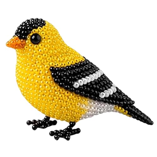 Diy Bird Beading Kit - Handmade Bird Beadwork Funny Beading Art | 3d Animal Diy Kit, Colorful Feathered Bead Craft Pack for Home
