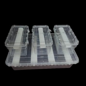 rod Bangle Box(BANGLEBOX4411-4) Chudi Set Organizer Jewellery Storage Display Box for Bangles Bracelet Wrist Watch Hair Bands Scrunchies, Transparent (Set Of 4 Boxes) (4 RODS+1ROD+1ROD+1ROD)