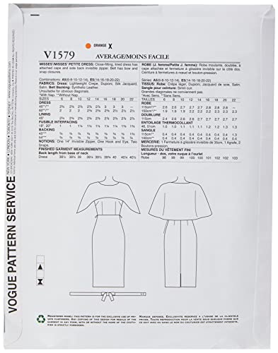 Ajustez votre silhouette avec le patron Vogue Patterns 1579 E5 de robe