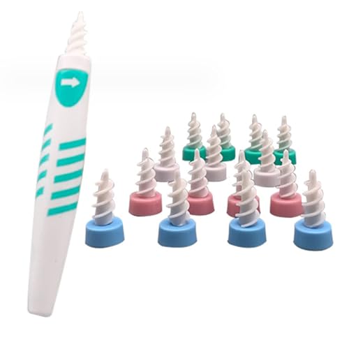 16 Pcs Ear Wax Removal, Removal-Spiral Tool, Reusable Earwax Kit, Camera Cleaning Safe Cleaner, Soft Silicone and Flexible Replaceme, Washable Replacement, for Cleaner Remover Earwax Contains
