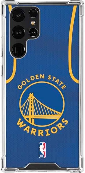 Skinit Clear Phone Case Compatible with Galaxy S22 Ultra - Officially Licensed NBA Golden State Warriors Jersey Design