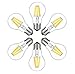 Produktbild MENTA Glühfaden E27 LED Lampe Retrofit Classic A60 8W Edison Filament LED Birne ersetzt 80W Glühlampe 800 Lumen 6500K Kaltweiss klar Glas klassische Kolbenform, Nicht Dimmbar, 6er-Pack