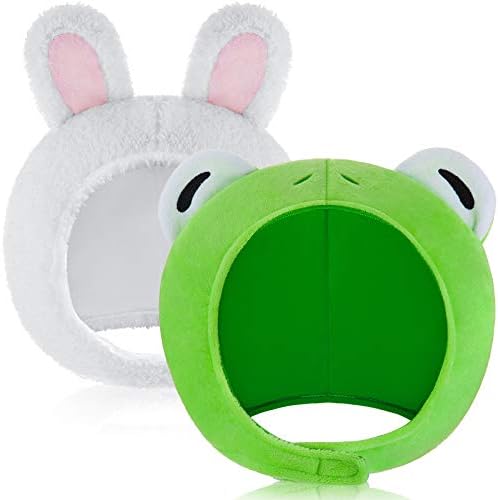 Bunny Hat and Frog Hat Plush Frog 