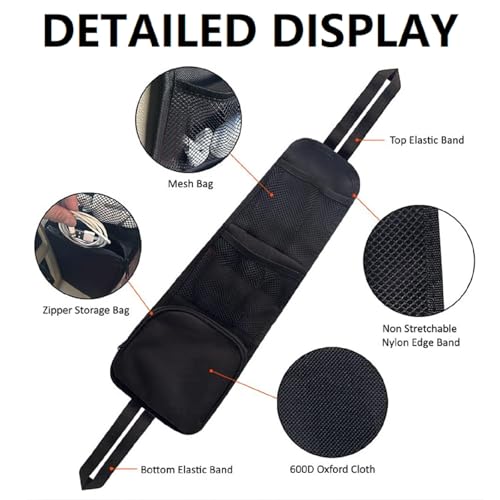 Autositz-Seitenorganisator,Faltbare Autositz Organizer Seite,Faltbare Auto Aufbewahrungstasche Netztaschen,Autositz Organizer,Multifunktionale Autositz Aufhängetasche für LKW,Van,SUV,Schwarz,2PCS