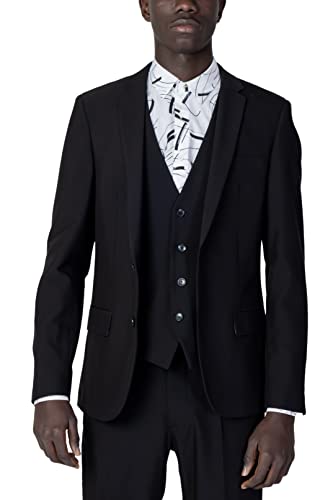  Antony Morato Giacca da Completo Uomo Bonnie Slim Fit mmjs00018-fa600255 56 (XXXL) Nero
