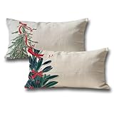 Funda Almohada 40x70 Doble Cara Verde Árboles Patrón Terciopelo Cojines Sofa, con Cremallera Oculta Decoracion Otoño Funda Cojin, Hogar Habitacion Jardín Halloween Decoracion Fundas Cojines m-324