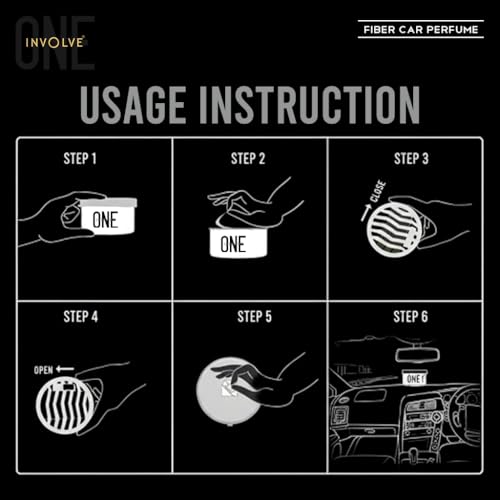 Image of Involve One Black Musk Car Perfume | Pack of 2 | Strong Fiber Car Air Freshener | Long Lasting Fragrance | Car Perfumes Luxury | Car Fresheners Long Lasting | Car Accessories 2026