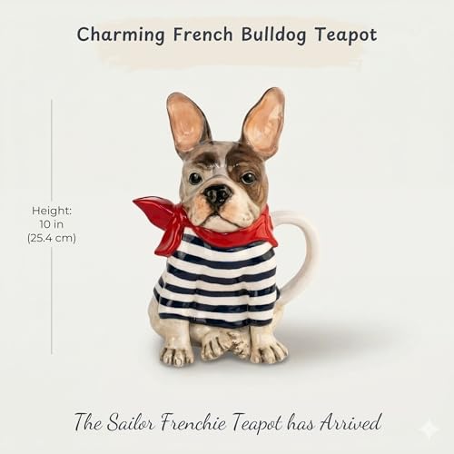 Blue Sky Ceramics Frenchie French Bulldog Teapot