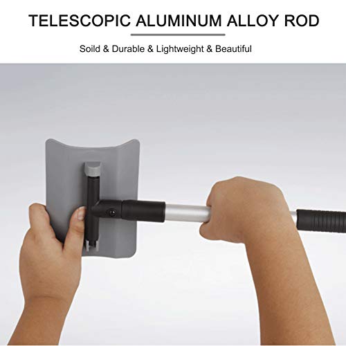 Zwbfu Pá de gelo telescópica raspador de neve com pá em forma de arco Liga de alumínio de rotação de