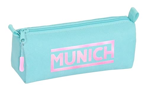 Safta MUNICH SKY - Portatodo con cremallera y compartimiento, Estuche Infantil, Estuche Niño, Ideal para Niños en Edad Escolar, Cómodo y Versátil, Calidad y Resistencia, 21x7x8 cm, Color