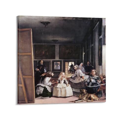 Las Meninas poster d'art de Velazquez impression sur toile premium de 50 x 50 cm