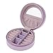 Produktbild Mini-Schmuck-Kasten-Organisator Kristallkrone auf Schmuck-Box Tragbare eingebauten Spiegel Ohrring-Ring-Speicher mit Compartment (Purple),Lila