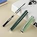 cobee Metal Fountain Pens with 10 Black Ink Cartridges, 0.5mm Fine Nib Fountain Pen Smooth Writing Luxury Calligraphy Pen Office School Supplies Gift(Green)
