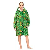 FAMWMGB Wearable Blanket Hoodie for Adults, Oversized Sherpa Fleece Sweatshirt Blanket with Sleeves and Pockets, Soft Cozy Hooded Blanket for Women and Men, Warm Flannel Lined for Winter Comfort