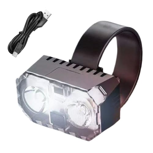 Linterna Ciclista - Luz Recargable USB Brillante para Ciclismo - Cobertura de Luz de Inundación de 120 Grados Sensado y Regulable Equipo de Seguridad para Ciclismo Unisex Adultos