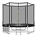 JUMMICO Trampolin Outdoor Ø 183/228/305/366/427 cm, Gartentrampolin für Kinder mit Leiter und Seitentasche (Schwarz,228cm)