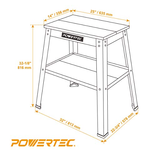 Wen Ll2156 21-Inch 1.6-Amp Variable Speed Parallel Arm Scroll Saw With Extra-Large Dual-Bevel Steel Table & Powertec Ut1002 Universal Tool Stand #TOP6