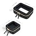 Prite Clear Makeup Bag Set for Women Portable Clear Makeup Bag Cute Waterproof Travel Cosmetic Bag with Gold Zipper for Car Essentials(Black)