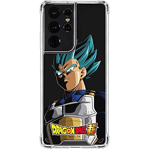 Skinit Clear Phone Case Compatible With Samsung Galaxy S21 Ultra 5G - Officially Licensed Dragon Ball Super Dragon Ball Super Vegeta Design #TOP7