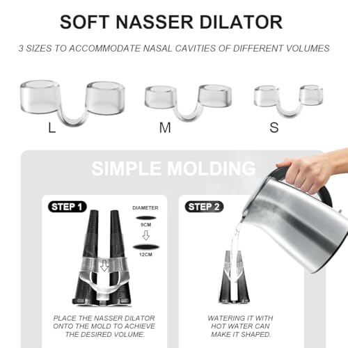 KOHEEL Nasal Dilator, Reduce Snoring and Improve Airflow, Anti Snoring Device with Various Sizes, Comfortable Nose Vents, Breathing Aids for Better Sleep and Exercise (6 Count)