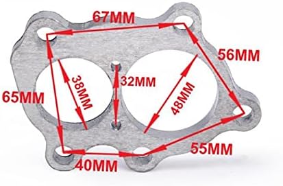 Turbo Flange for Turbocharge T25 T210 GT30 GT32 dual exhaust TK-CGQ51H