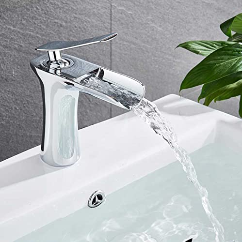 Mitigeur cascade de salle de bain surélevé pour vasque à poser sans éclaboussures - 6