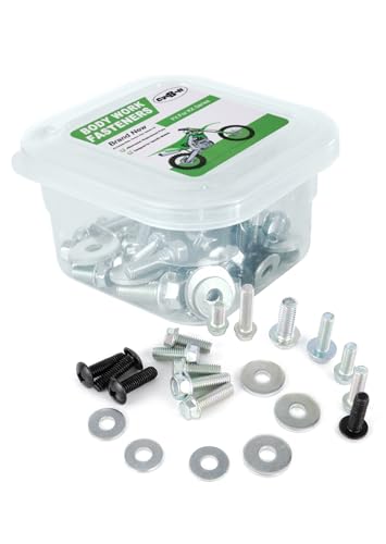 CYCBOLT 60 PCS Bodywork Bolt Kit Fit for KX450F KX250X KX450X KX125 KX250 KX420 KX65 KX60 KX80 KX85 KX100 KX112 KX500 KX250F Body Work Bolts Off-Road Bike Screw Fasteners Screws Set