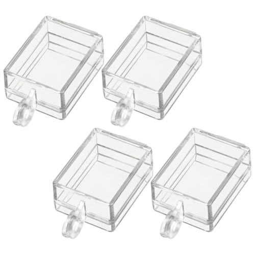 4-Pack Clear Hinged Push Button Cover