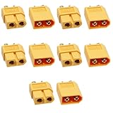 CowGoldChild XT60コネクター 10ピースプラグオスとメス コネクタアダプタ ラジコンモデル用 RCドローンリポバッテリー用 (5ペア ブ付きオス＆メス)
