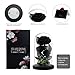Vryblos 3 Preserved Flowers Roses in Glass Dome with Light for Beauty and The Beast Decor Real Rosas Eternas for Women Mom Birthday,Forever Black Roses for Delivery, Christmas for Wife Girlfriend Her