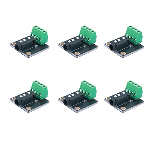 Treedix 6pcs TRRS 3.5mm Jack Breakout Board PCB Mount 4pin Audio Socket Headphone Video Audio MP3 Jack Module Extension Connector Module for Arduino